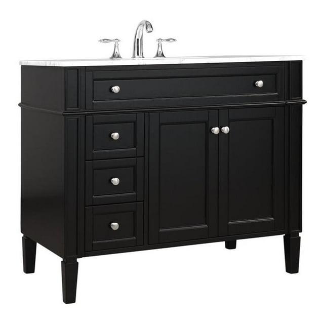 Rivers 40" Free-Standing Single Bathroom Vanity Set with Marble Vanity Top