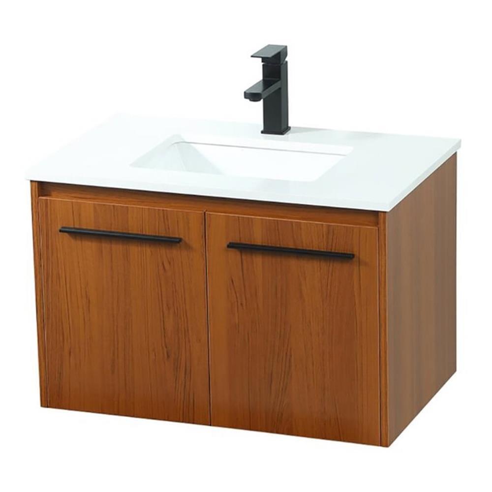 Elegant Lighting 30 inch single bathroom vanity in teak