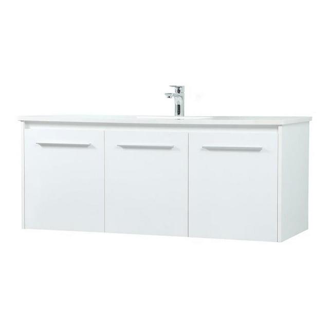 48 inch single bathroom vanity in white