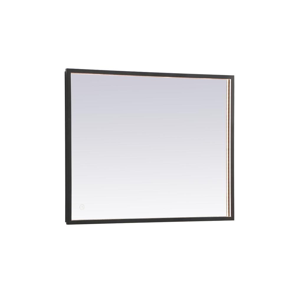 Elegant Lighting Pier 24x30 inch LED Mirror with Adjustable Color Temperature 3000K/4200K/6400K in Black