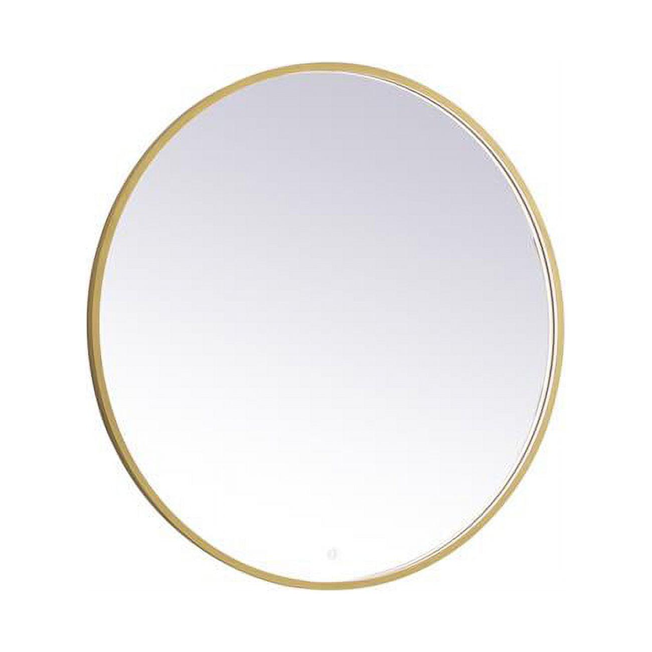 Elegant Brass 41'' LED Bathroom Vanity Mirror with Adjustable Light