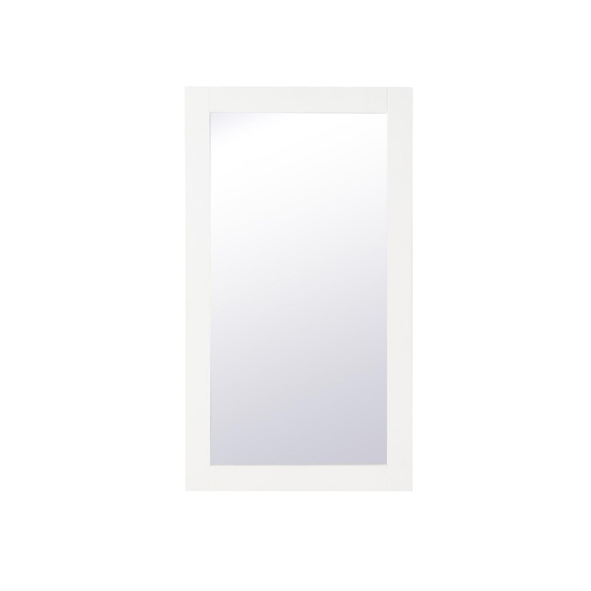 White Rectangular MDF Bathroom Vanity Mirror