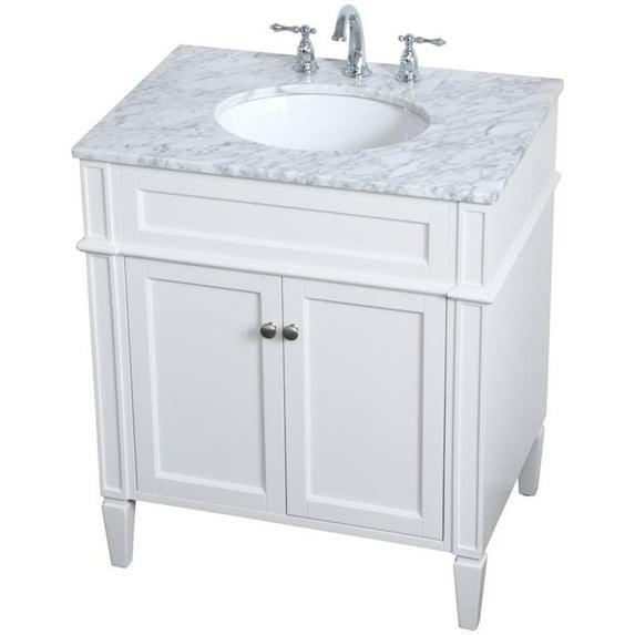 30 inch single bathroom vanity in White