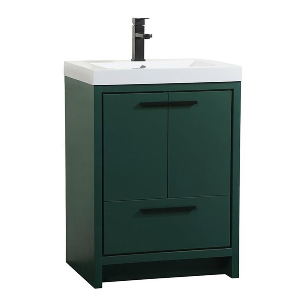 Wade Logan® Roman 24'' Single Bathroom Vanity with Engineered Marble Top
