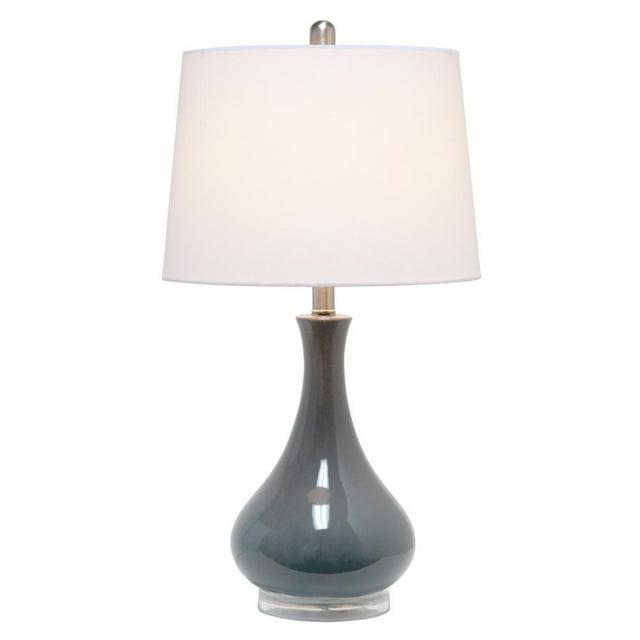 Ceramic Tear Drop Shaped Table Lamp, Gray