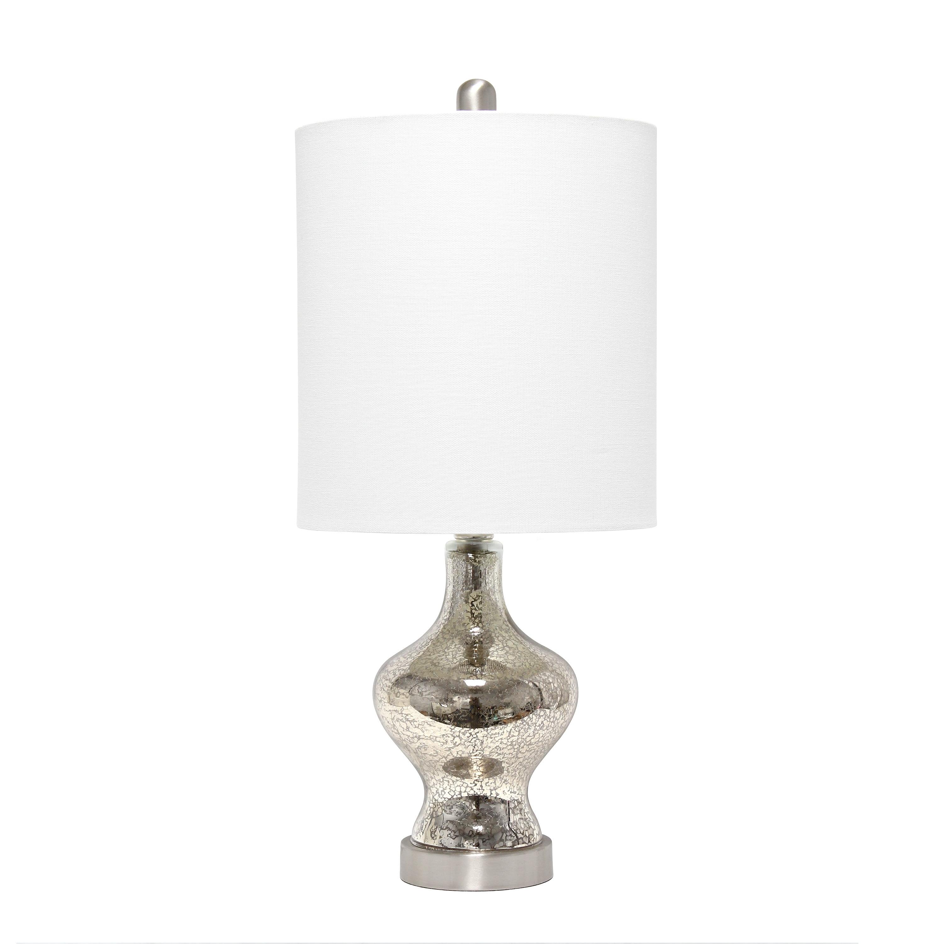 Elegant Designs Modern Glass Gourd Shaped Table Lamp - Mercury