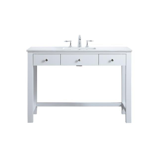 Hudson 48'' Single Bathroom Vanity with Engineered Marble Top