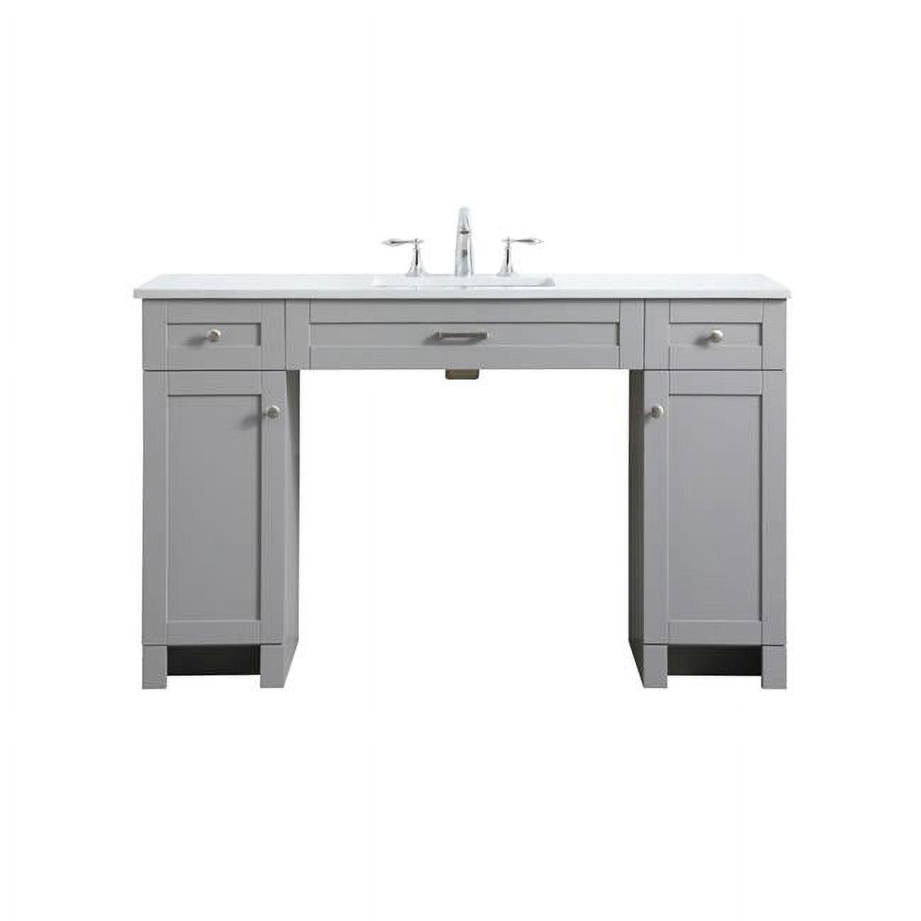 Cooper 54'' Single Bathroom Vanity with Engineered Marble Top