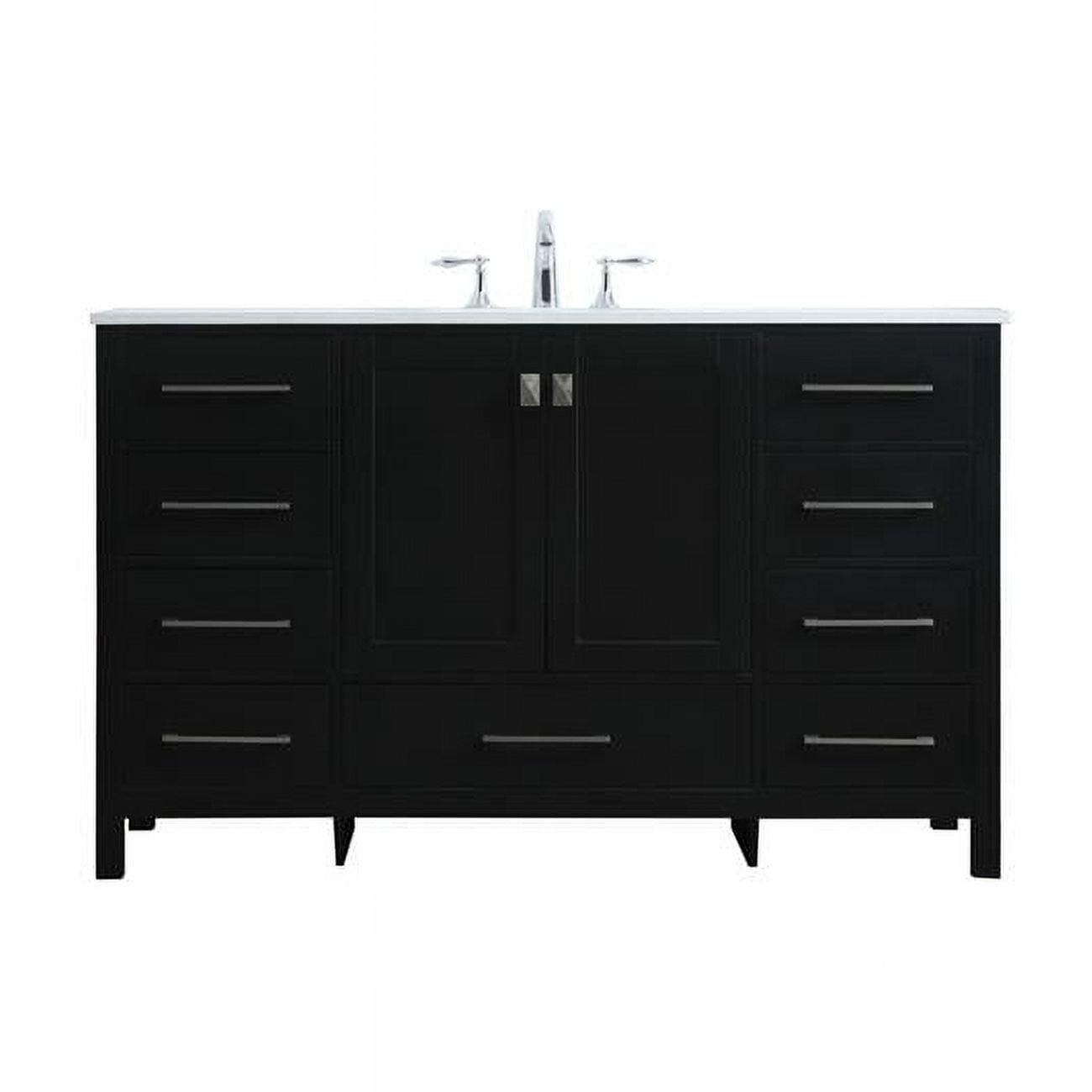 Irene 54'' Single Bathroom Vanity with Engineered Marble Top