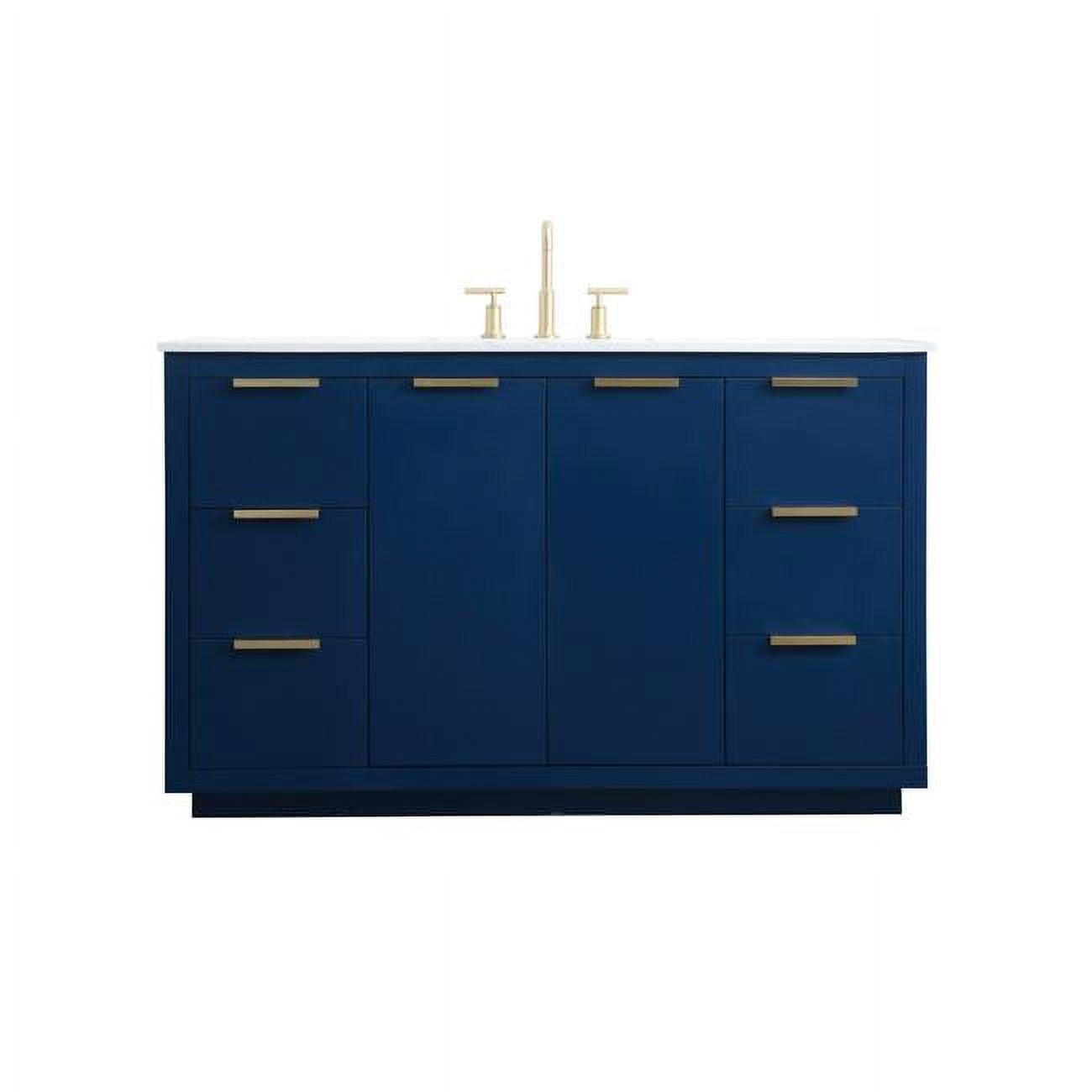 Elegant Kitchen & Bath  54 in. Single Bathroom Vanity, Blue