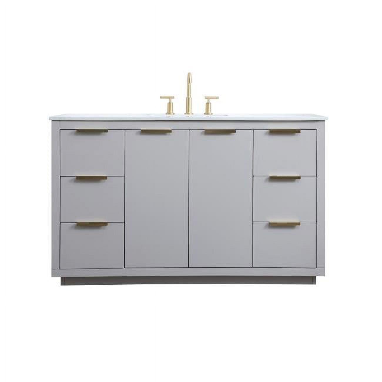 Elegant Lighting 54 Inch Single Bathroom Vanity In Grey