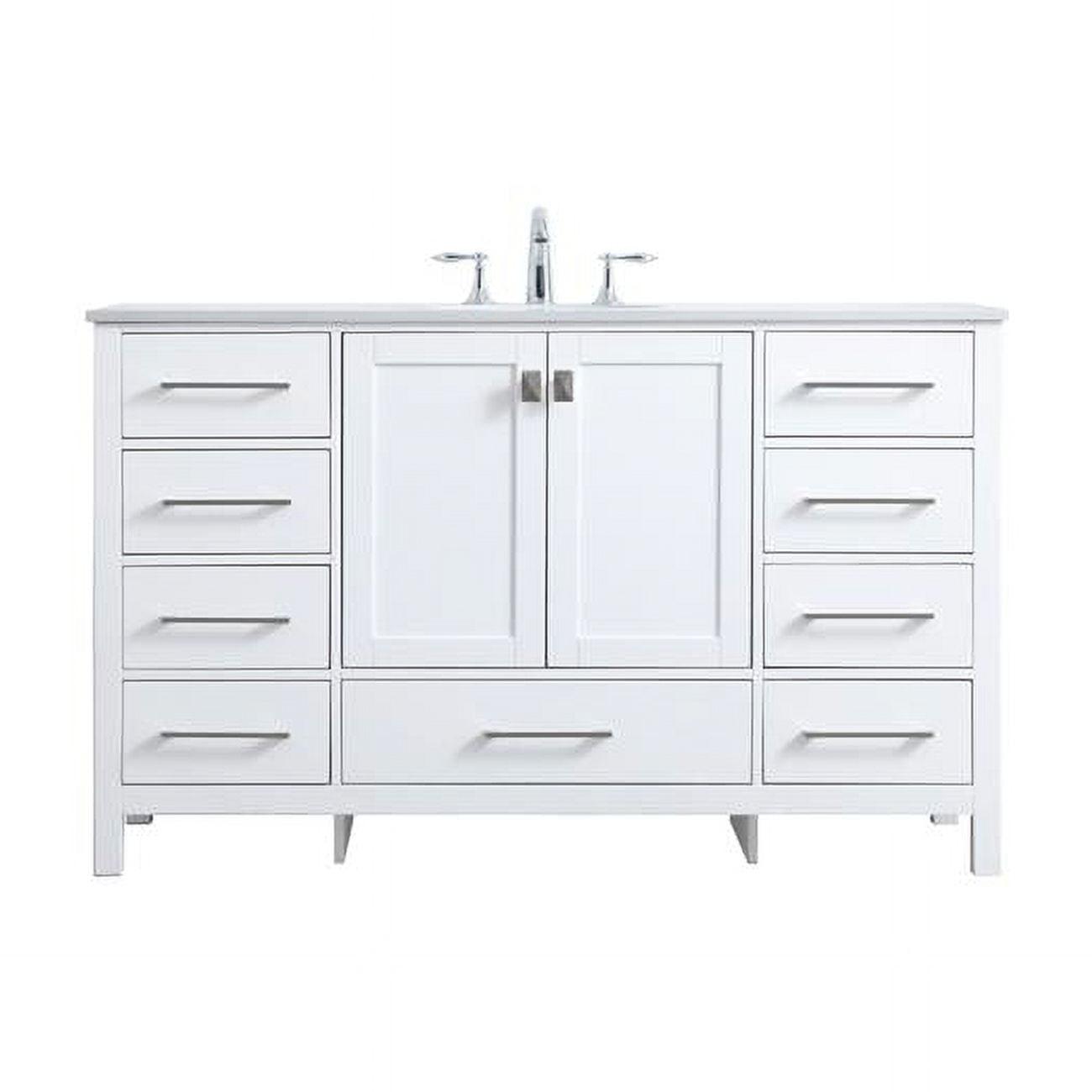 Irene 54'' Single Bathroom Vanity with Engineered Marble Top