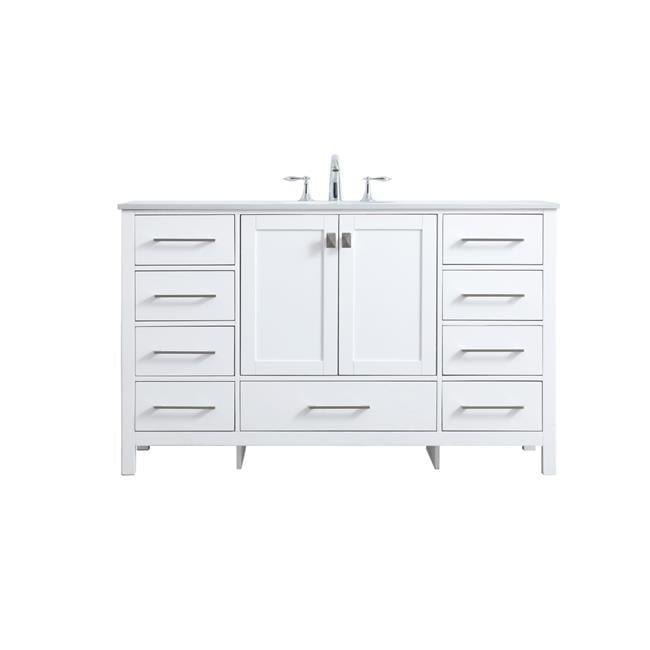 Irene 54'' Single Bathroom Vanity with Engineered Marble Top