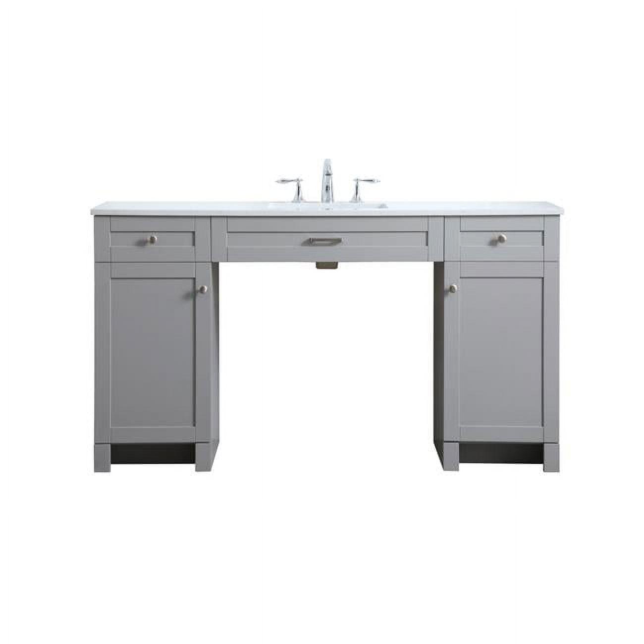 Cooper 60'' Single Bathroom Vanity with Engineered Marble Top