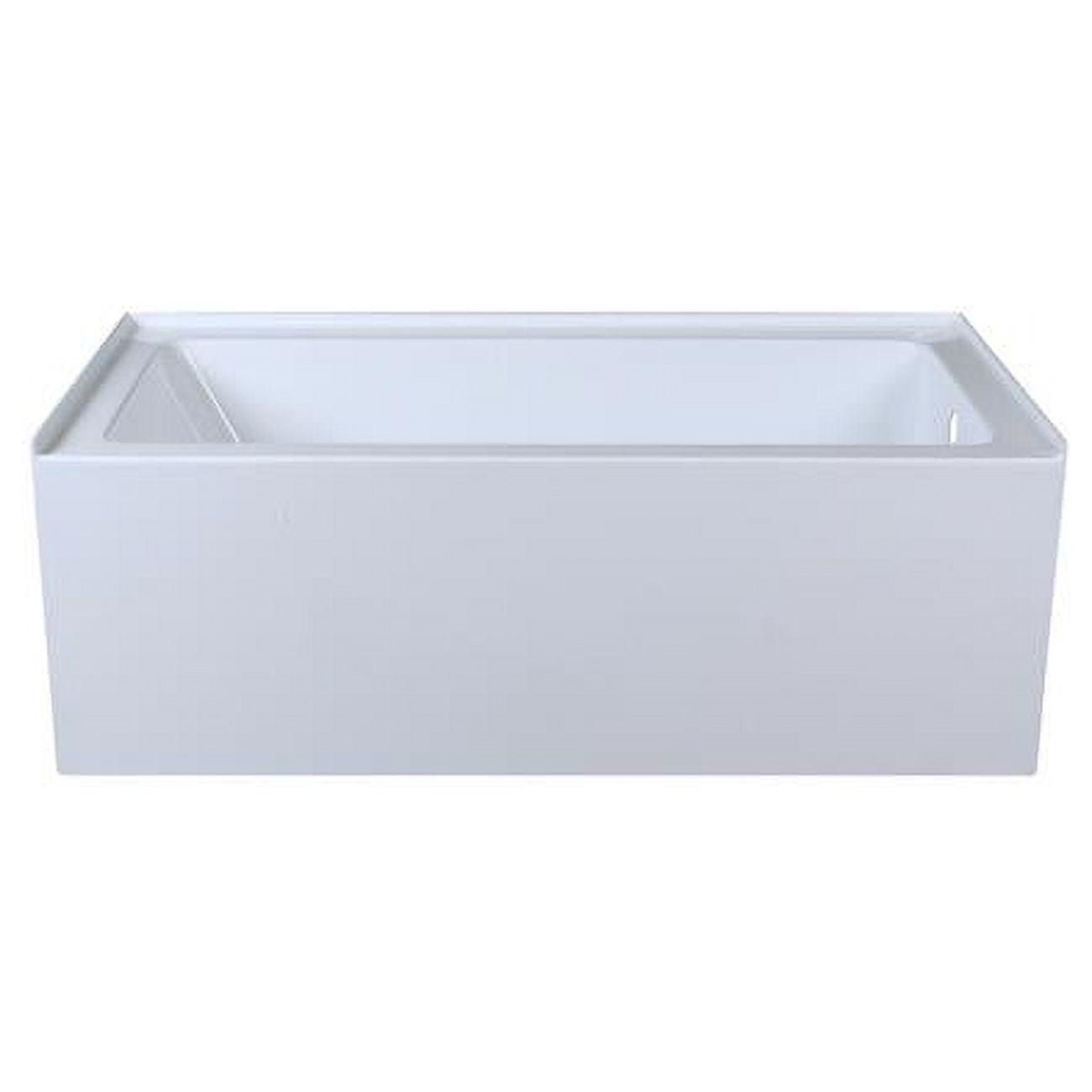 Niklaus 60'' x 30'' Glossy White Acrylic Alcove Bathtub