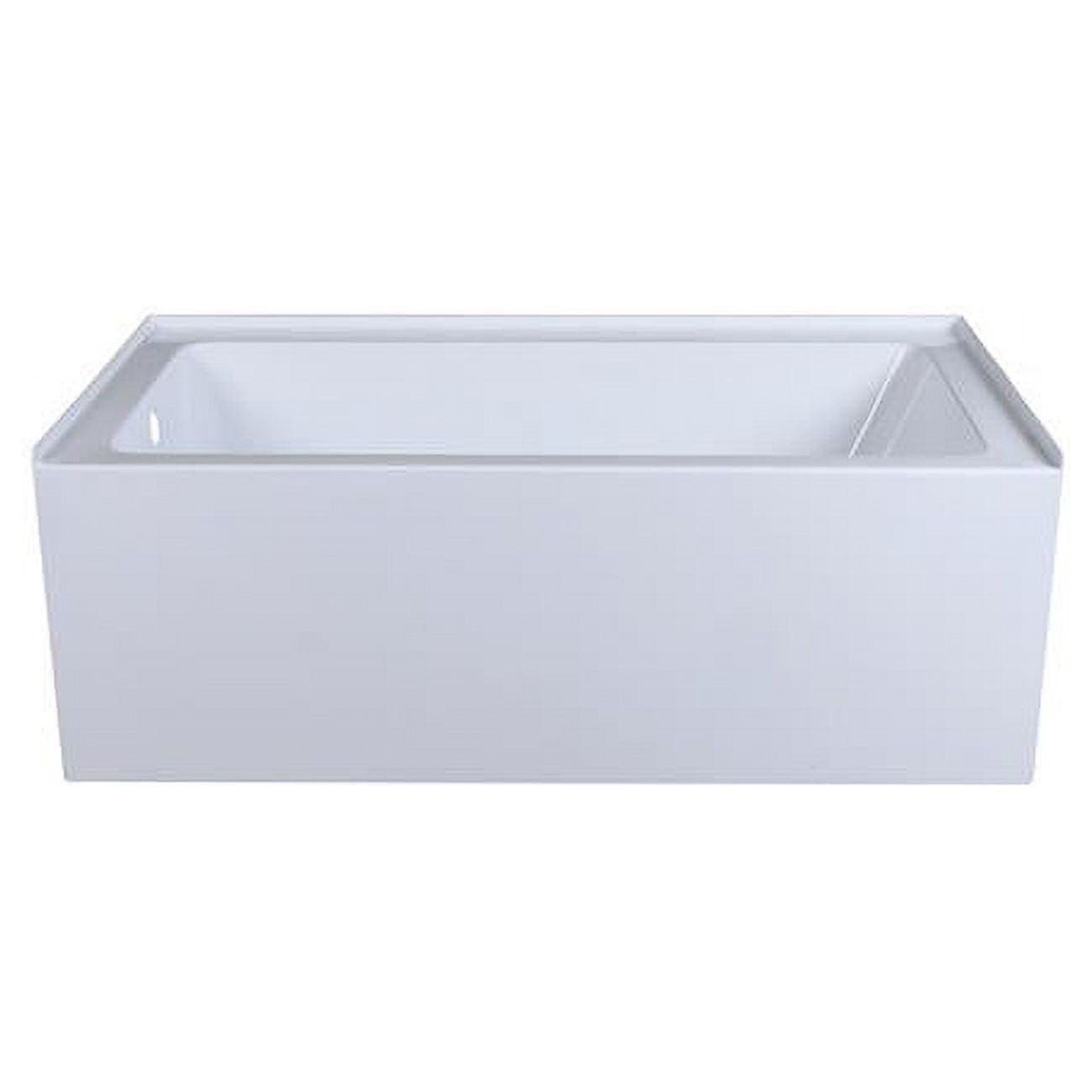 Niklaus 60'' x 32'' Glossy White Acrylic Alcove Bathtub