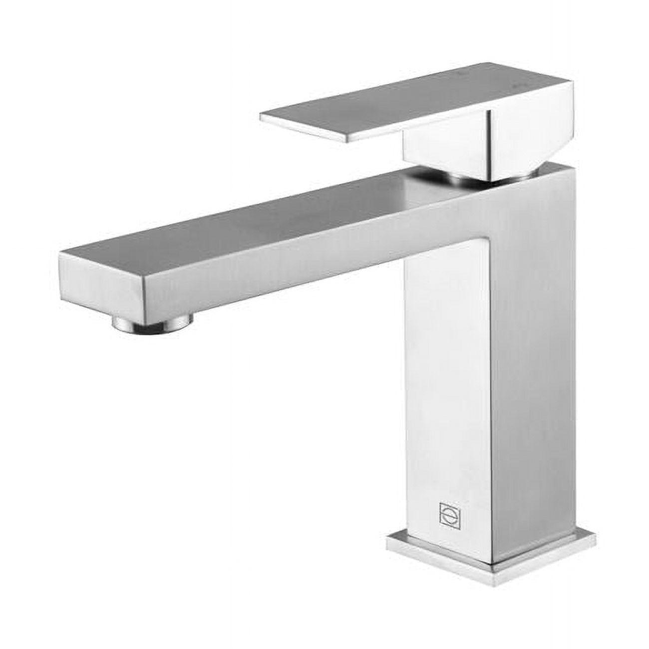 Brushed Nickel Single-Handle Bathroom Faucet with Ceramic Disc Valve