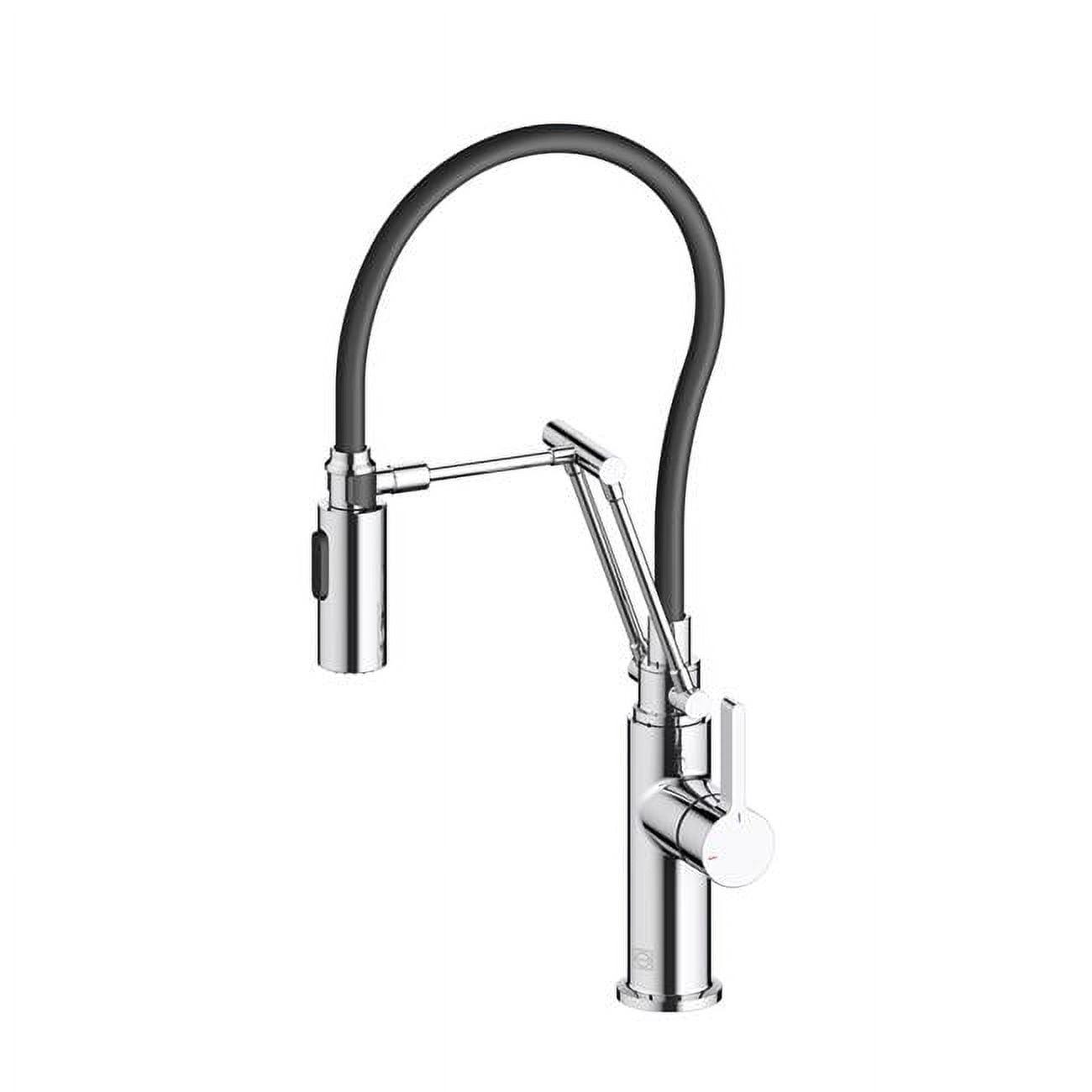 Chrome Single Handle Pull Down Sprayer Kitchen Faucet