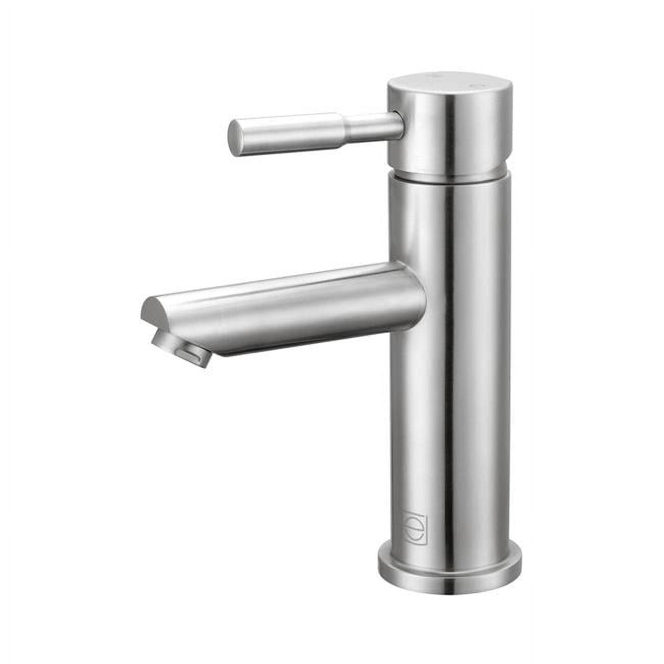 Brushed Nickel Single-Handle Bathroom Faucet with Ceramic Disc