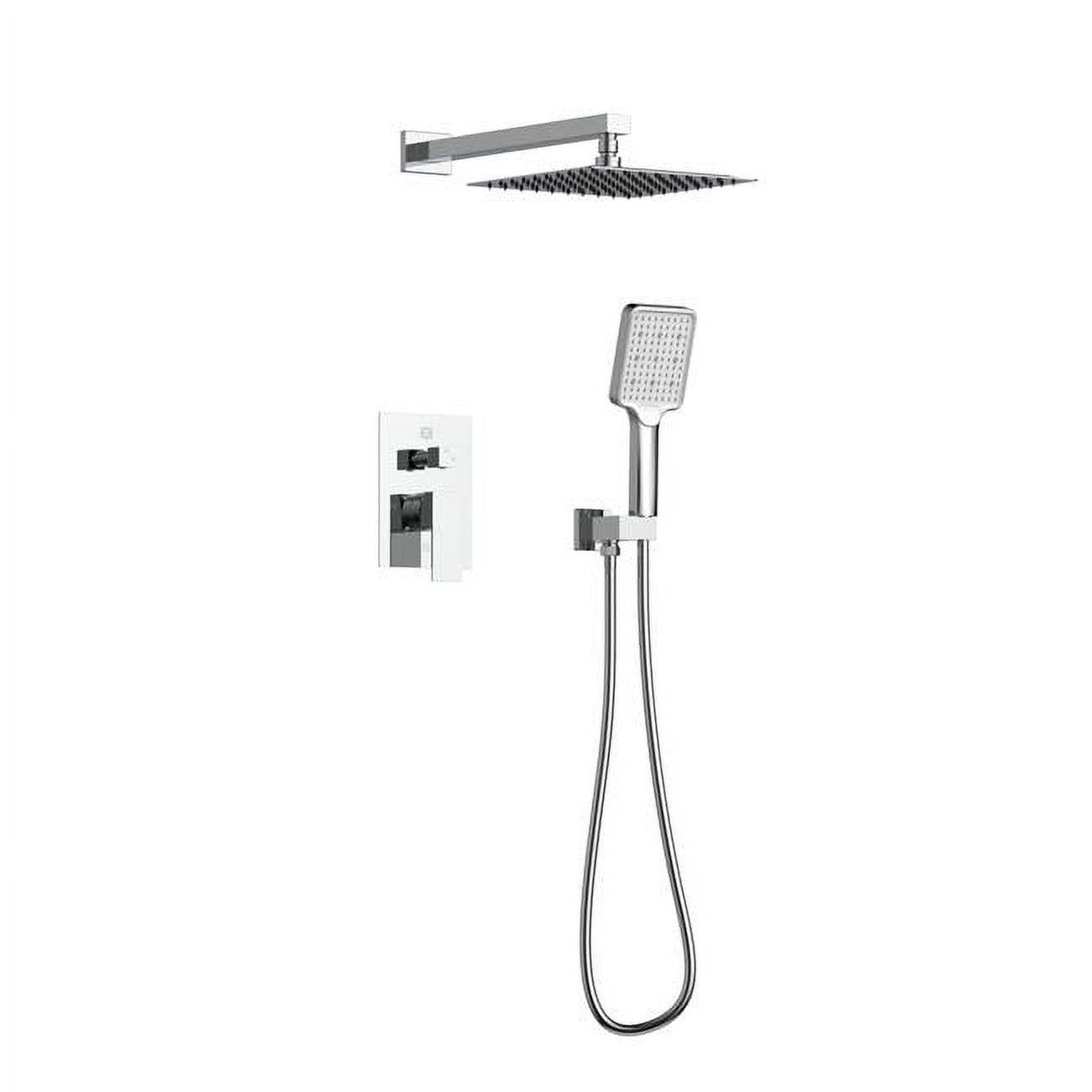 Chrome Dual Shower System with Handheld and Wall Mounted Heads