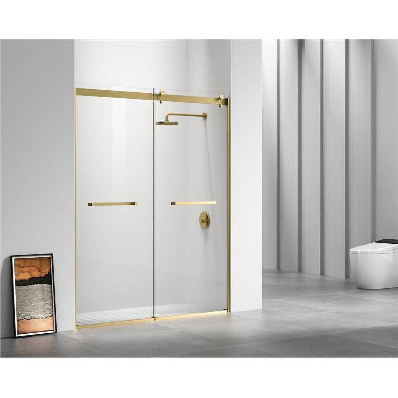 53.78" - 60" W x 76" H Double Sliding Frameless Shower Door