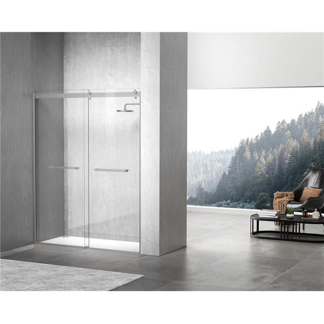 53.78" - 60" W x 76" H Double Sliding Frameless Shower Door