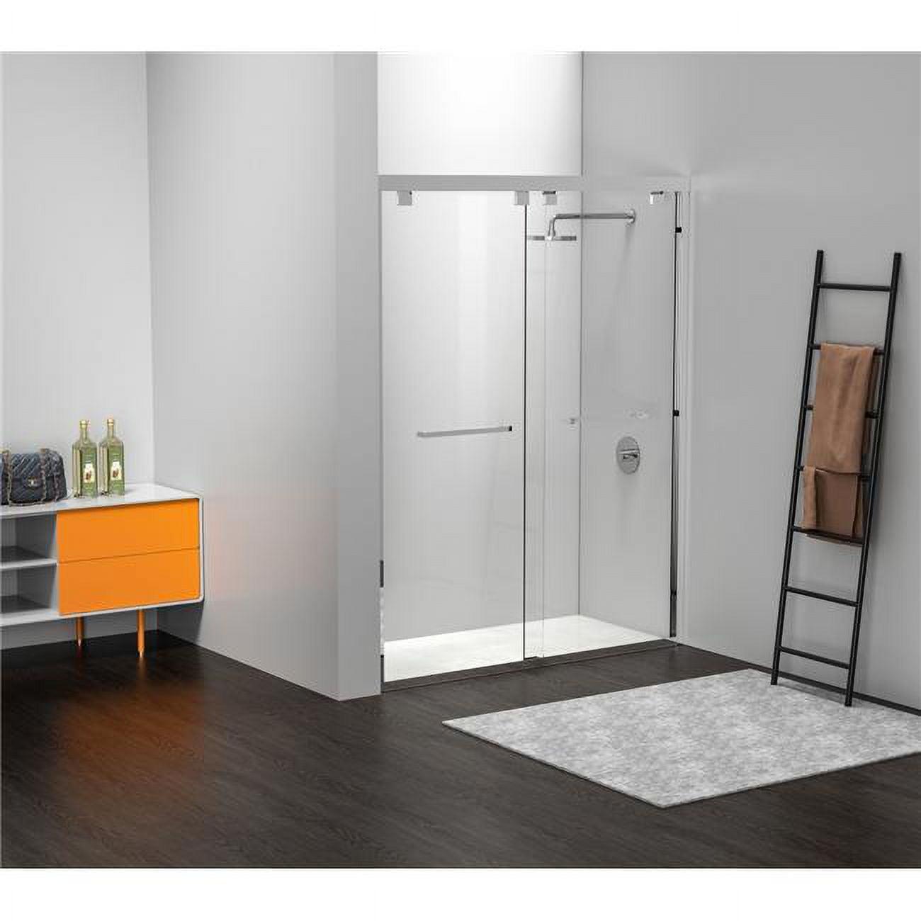 54.33" - 60" W x 76" H Double Sliding Semi-Frameless Shower Door