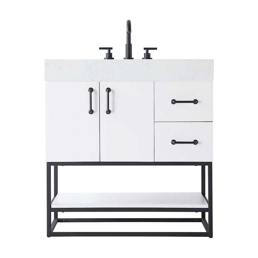 Elegant Kitchen and Bath 32 inch Single Bathroom Vanity in White