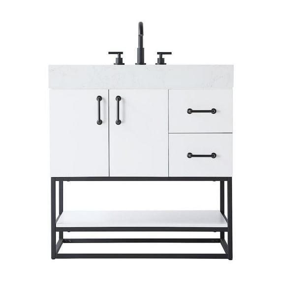 Elegant Kitchen and Bath 32 inch Single Bathroom Vanity in White