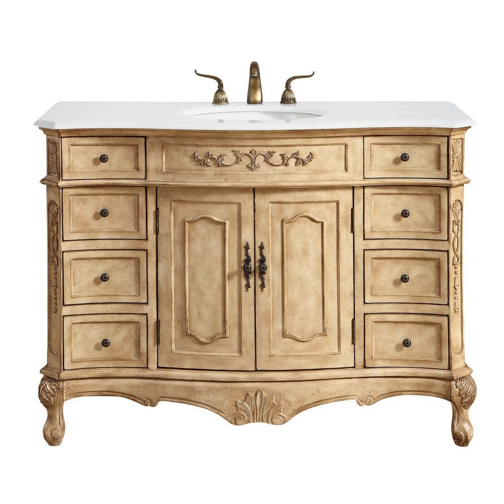 Elegant Kitchen and Bath Elegant Kitchen and Bath 48 Inch Single Bathroom Vanity