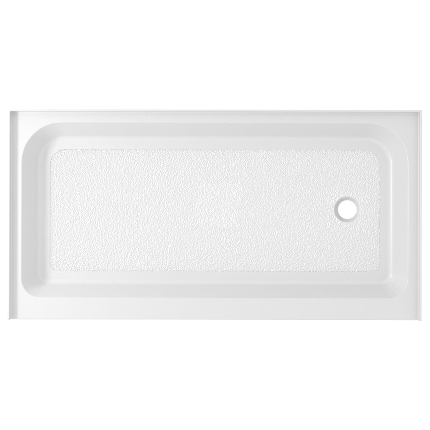 Glossy White 60'' x 32'' Acrylic Single Threshold Shower Base