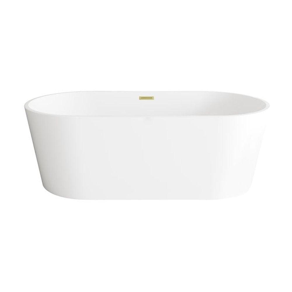 Living District 67 Inch Bathtub in Glossy White with Trim BT30267GW-BGD