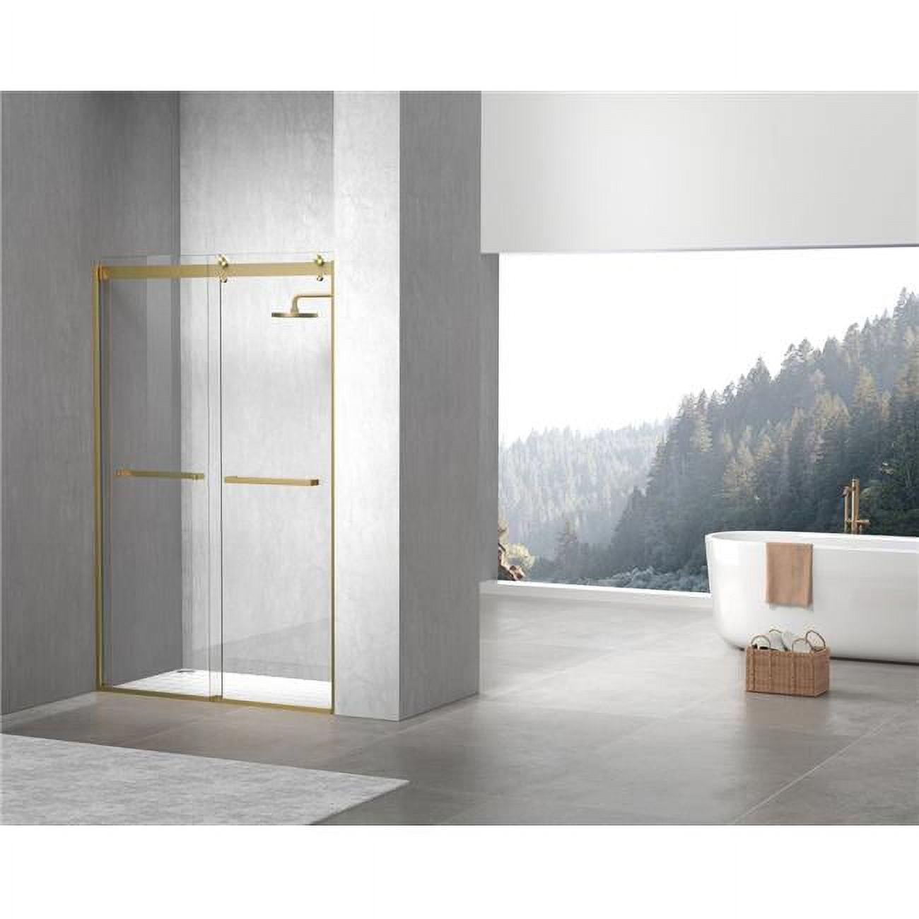 47" - 48" W x 76" H Double Sliding Frameless Shower Door