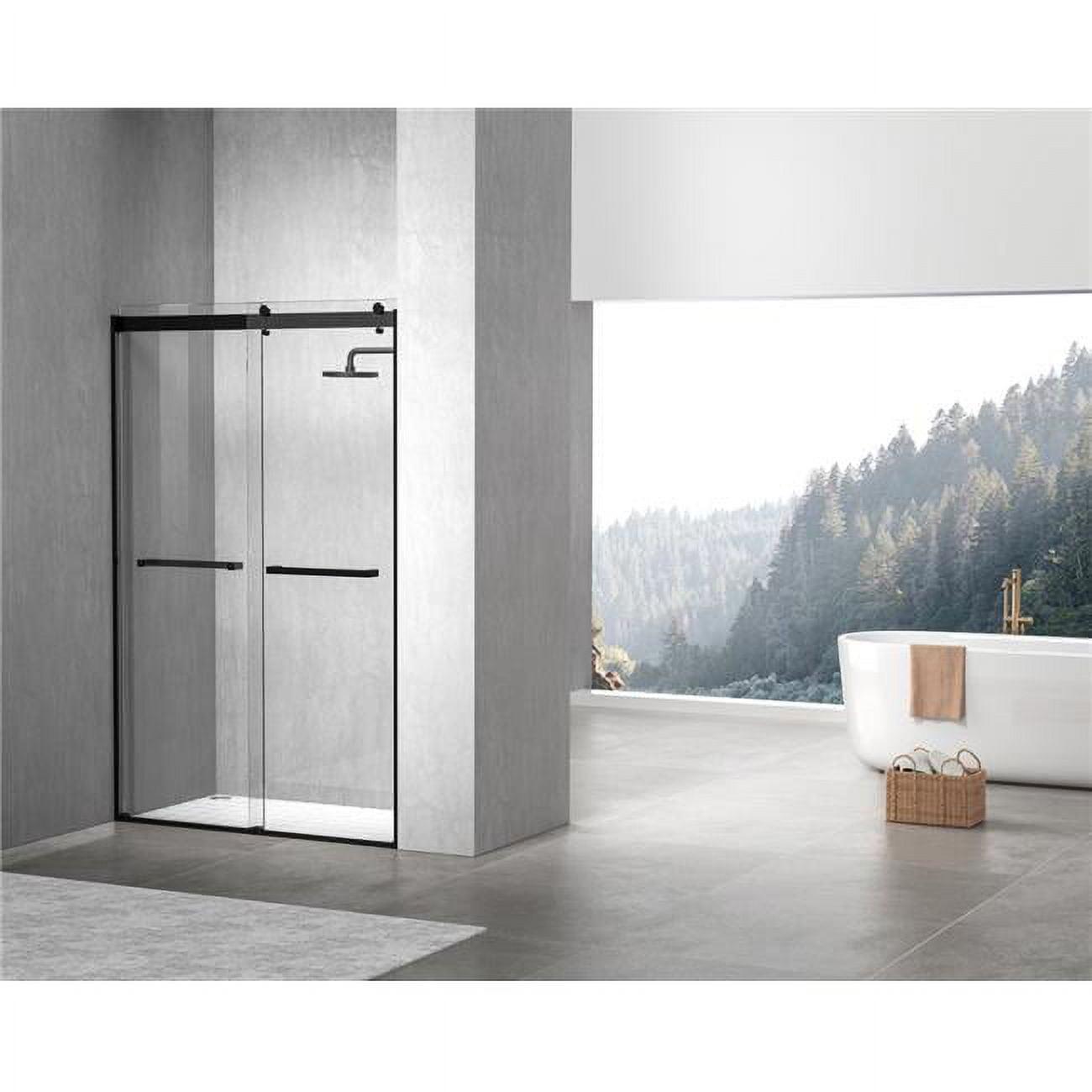 47" - 48" W x 76" H Double Sliding Frameless Shower Door