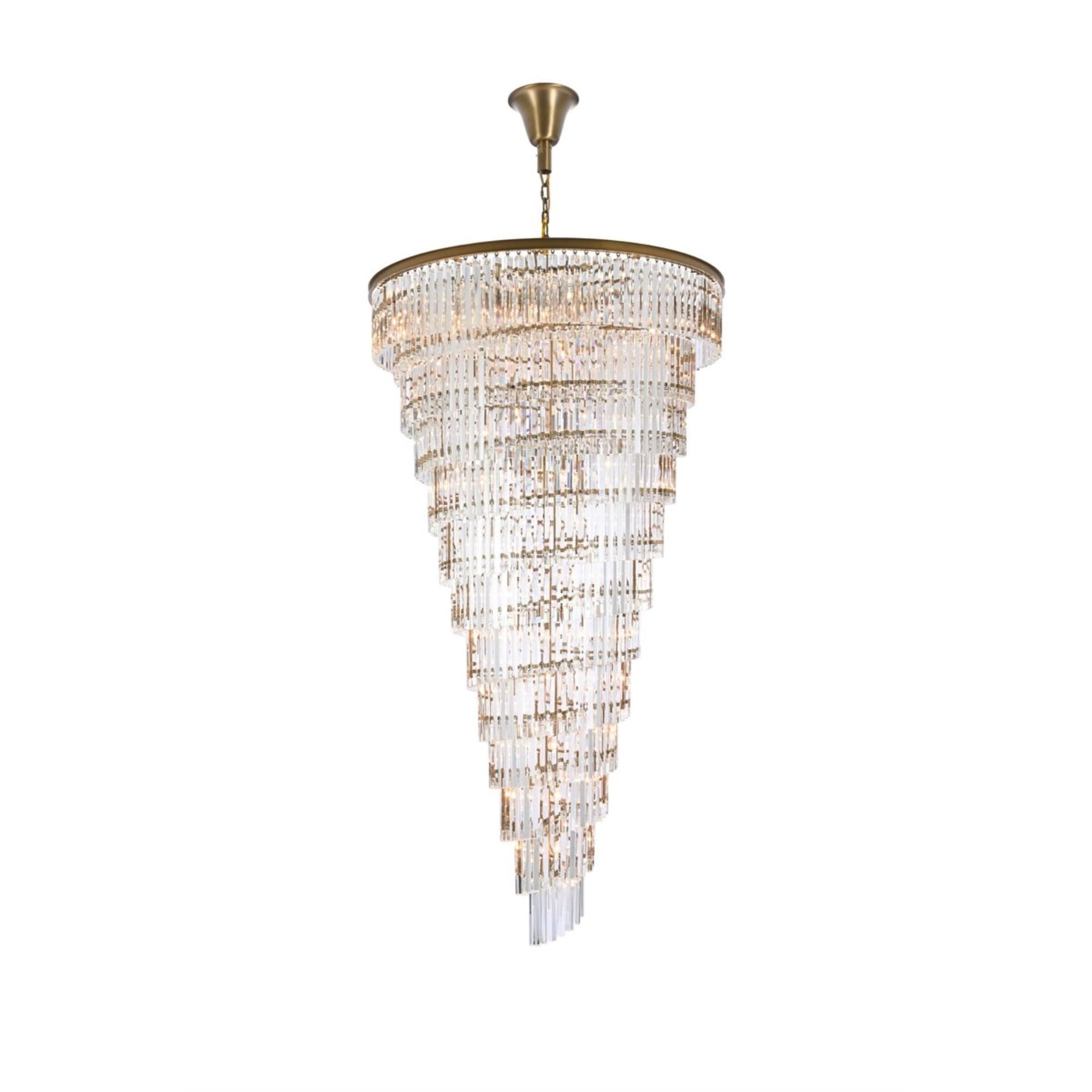 Sydney Satin Gold 58-Light Crystal Chandelier