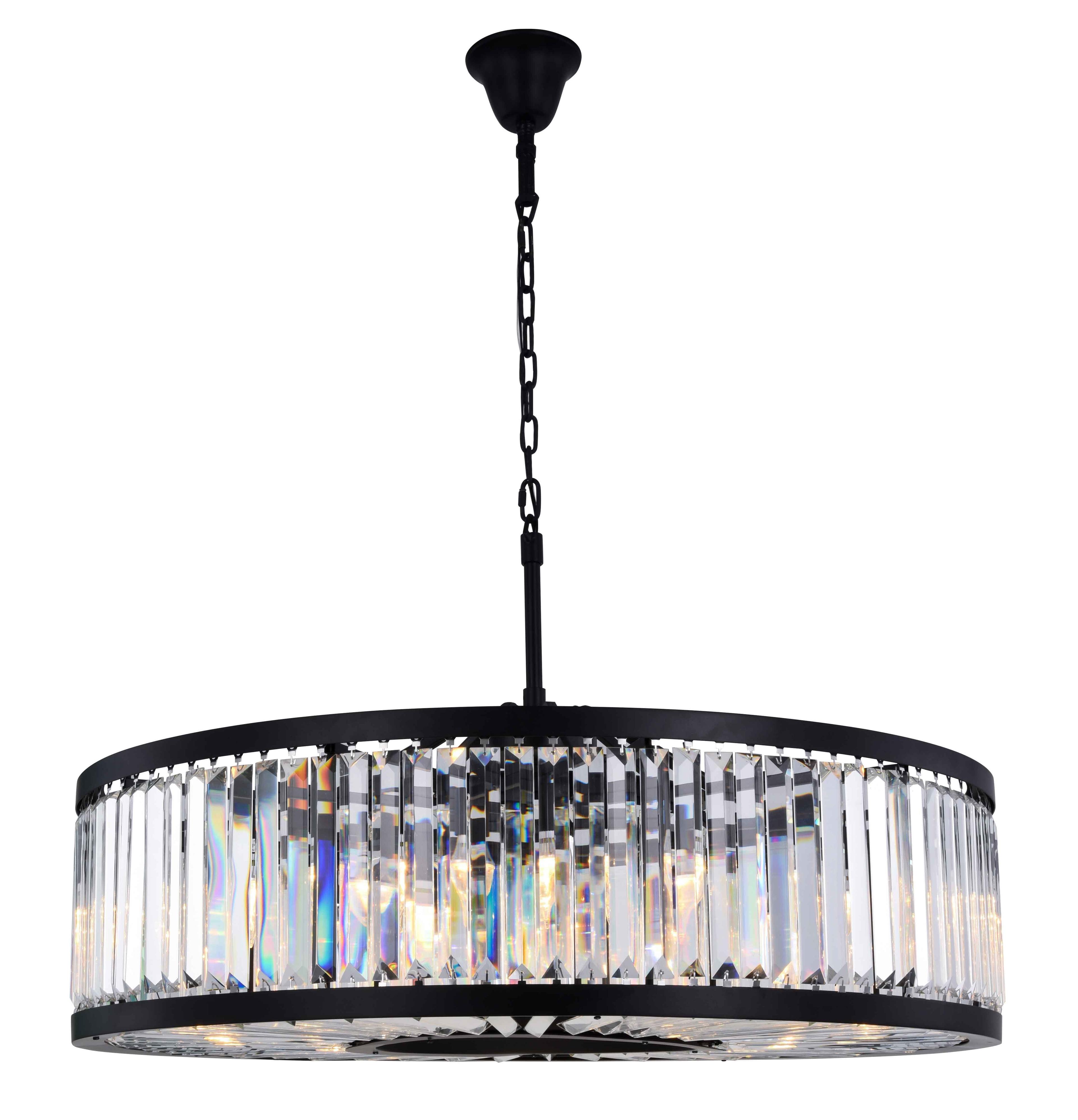 Urban Classic Chelsea 10-Light Metal Royal Cut Chandelier - Matte Black