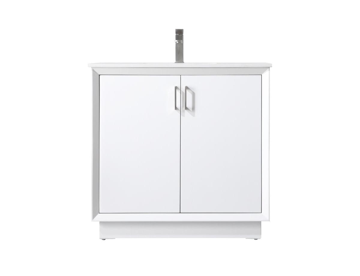 Hayes 36'' Single Bathroom Vanity with Engineered Marble Top