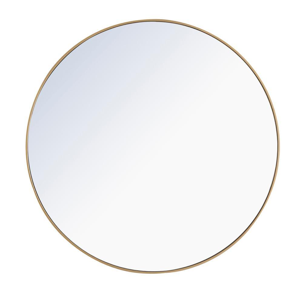 Contemporary 48" Gold Brass Finish Rectangular Bathroom Vanity Mirror