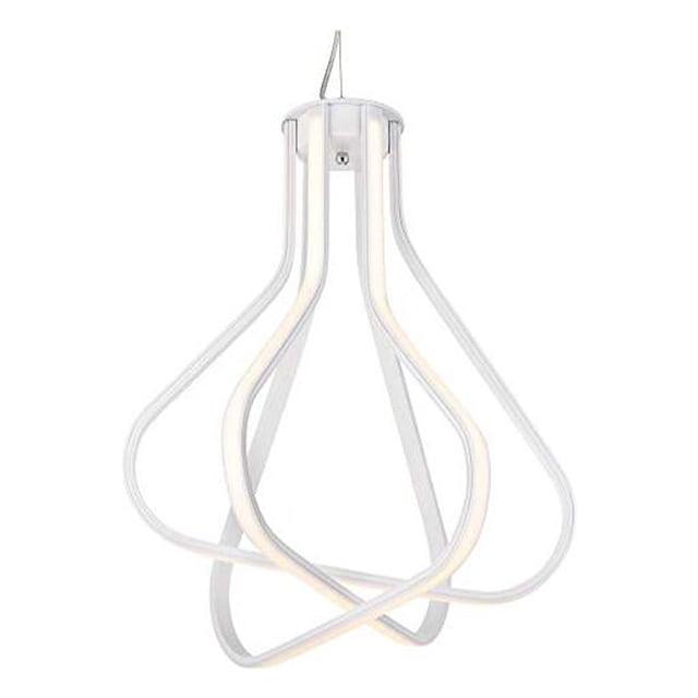 Elegant Lighting Dahlia 3 light in White Pendant