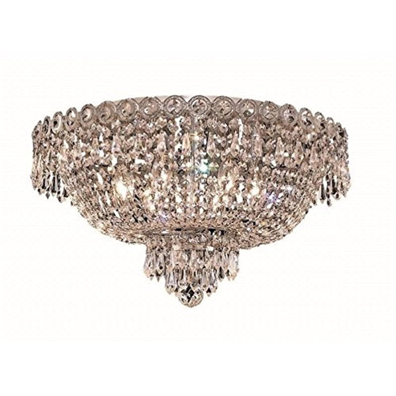 Elegant Lighting Siglo 18" 6 Elementos de Luz Montaje Empotrado en Cristal