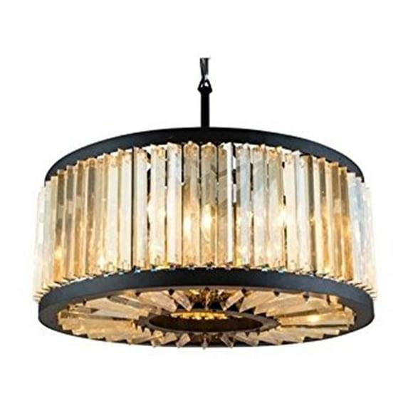 Elegant Lighting Chelsea 28" 8 Light Royal Crystal Pendant Lamp