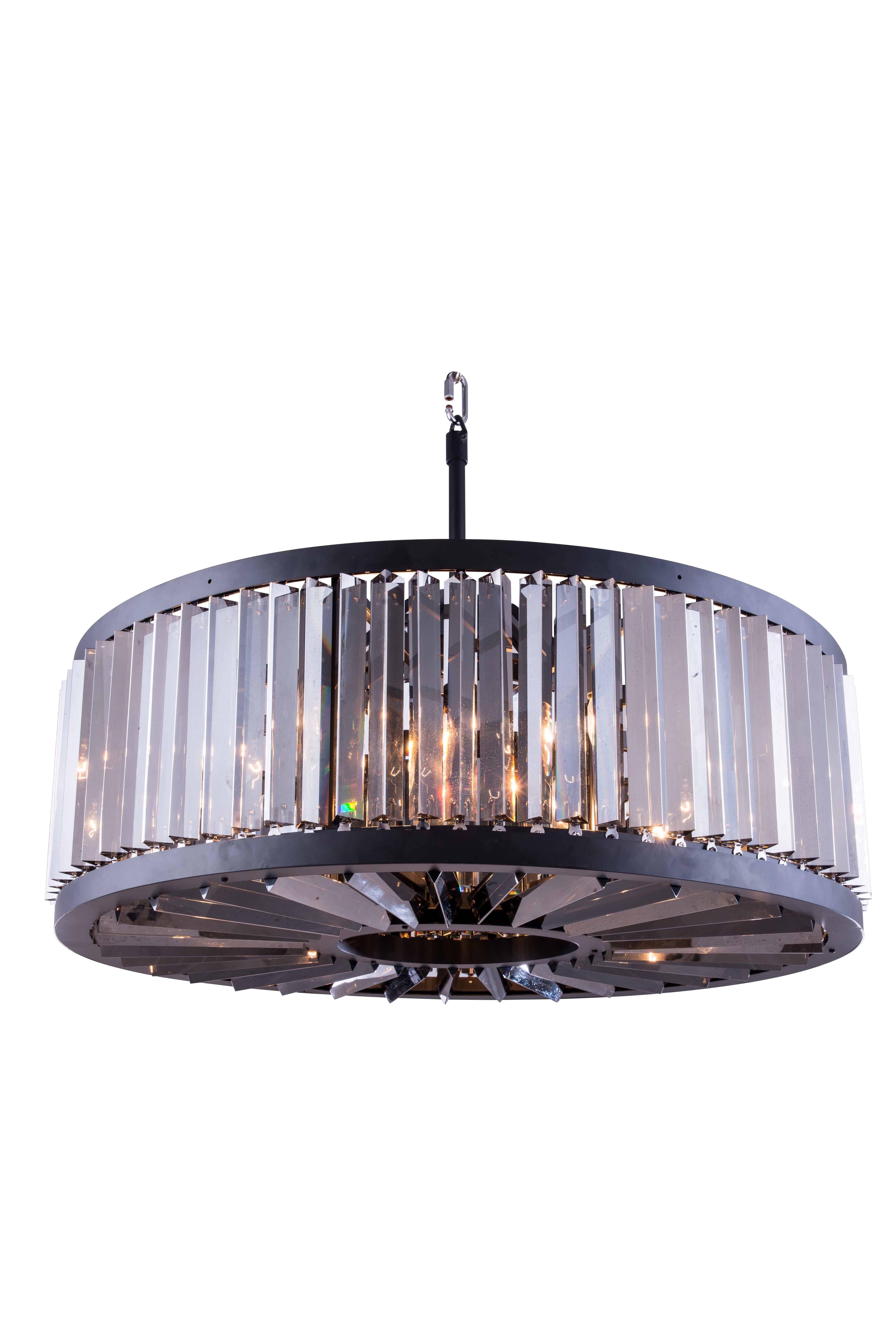 Elegant Lighting Chelsea 36" 10 Light Royal Crystal Pendant Lamp