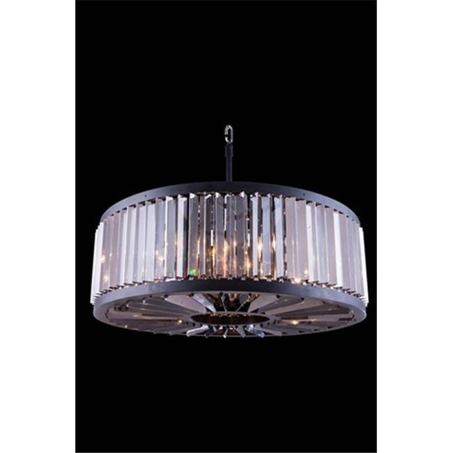 Elegant Lighting Chelsea 36" 10 Light Royal Crystal Pendant Lamp