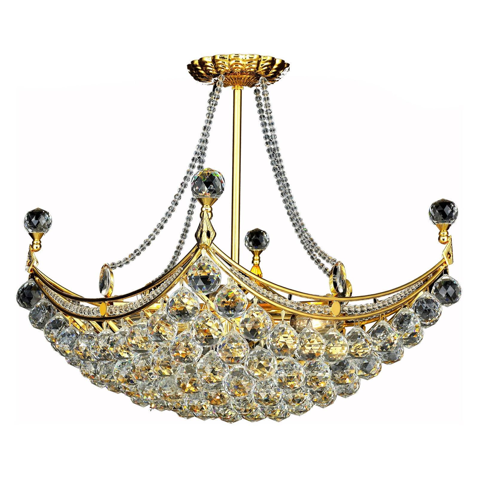 Elegant Lighting Corona 8 light Gold Chandelier Clear Royal Cut Crystal