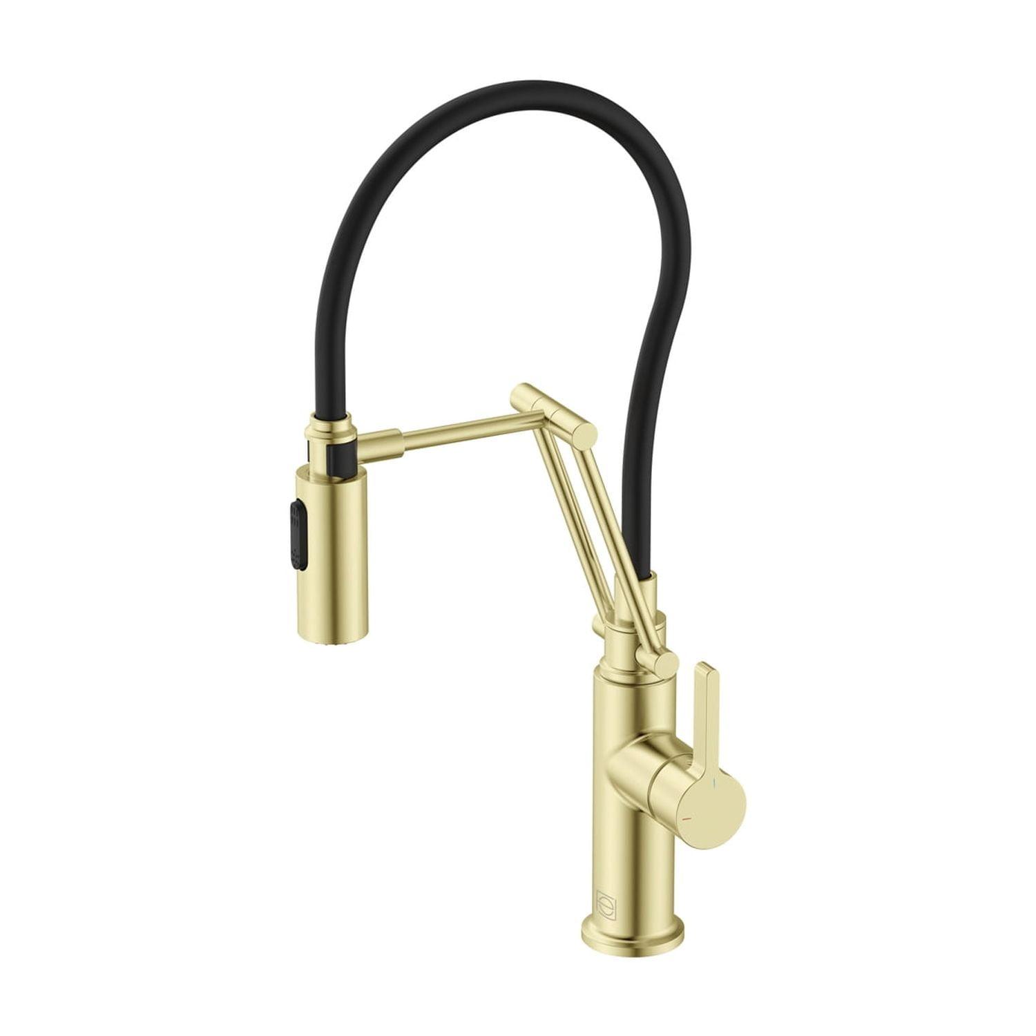 Elegant Lighting Leonardo Pull Down Spray Kitchen Faucet