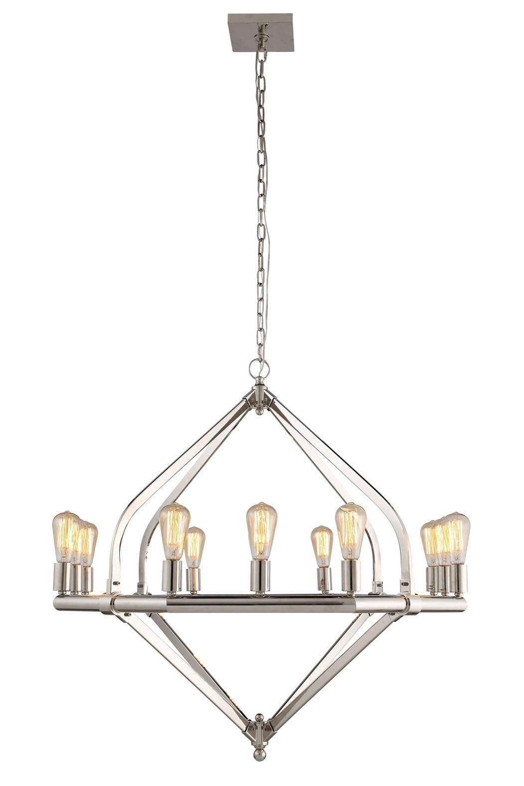 Elegant Lighting Illumina 12 light polished Nickel Pendant