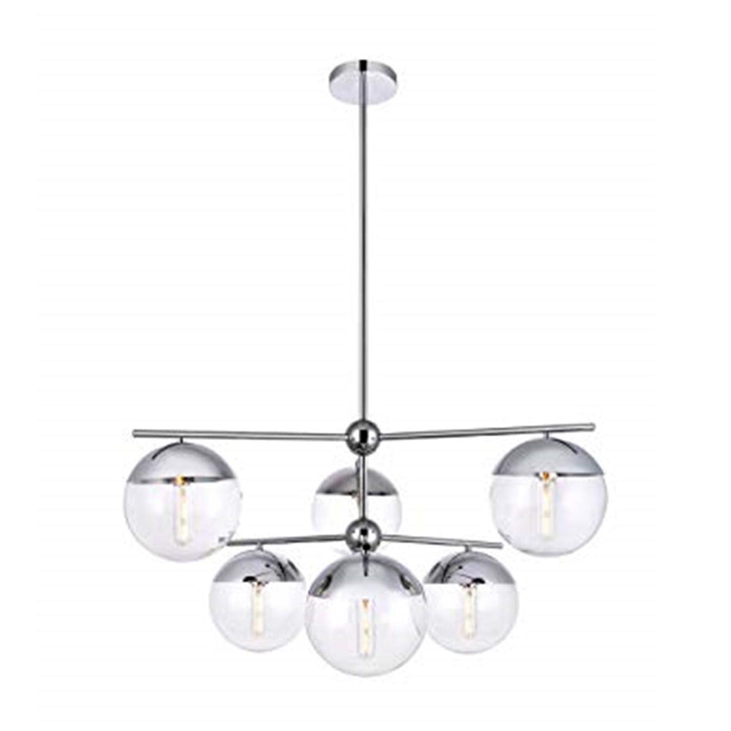 Yearby 6 - Light Dimmable Tiered Chandelier