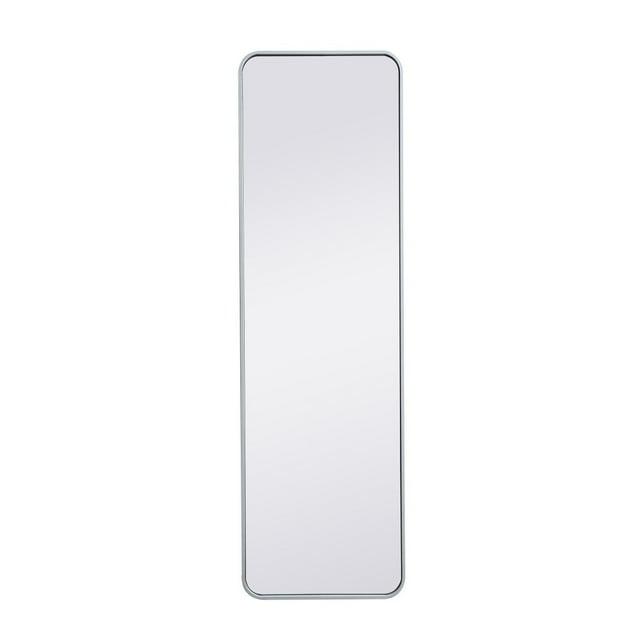 Elegant Lighting MR801860WH 18 x 60 in. Evermore Soft Corner Rectangular Metal Mirror, White