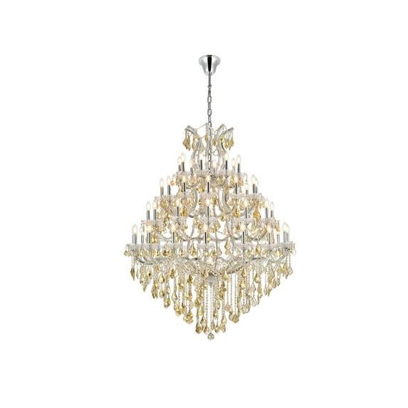 Elegant Lighting Maria Theresa Lámpara de Cristal Real de 46" y 49 Luces
