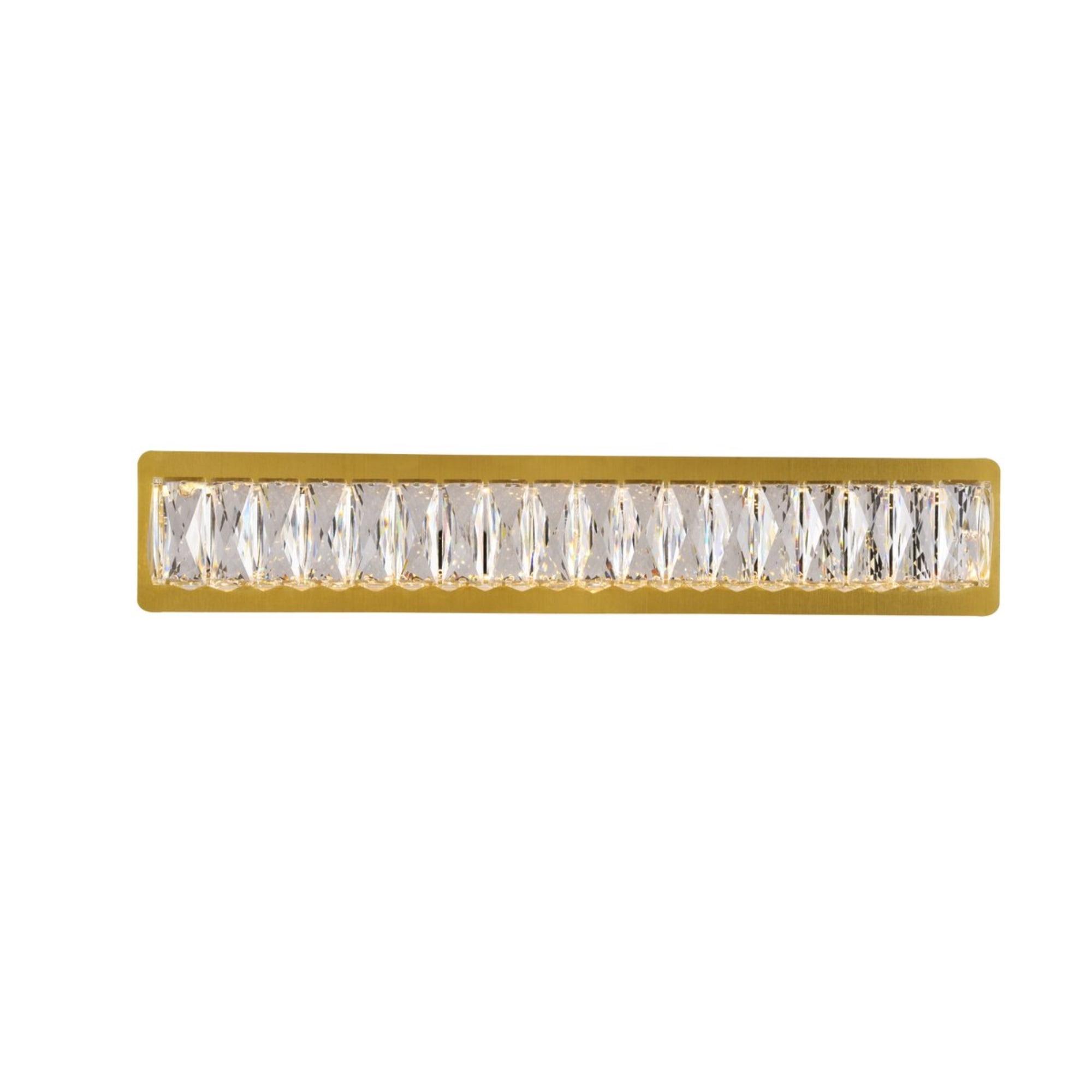 Gold Stainless Steel Crystal LED Wall Sconce